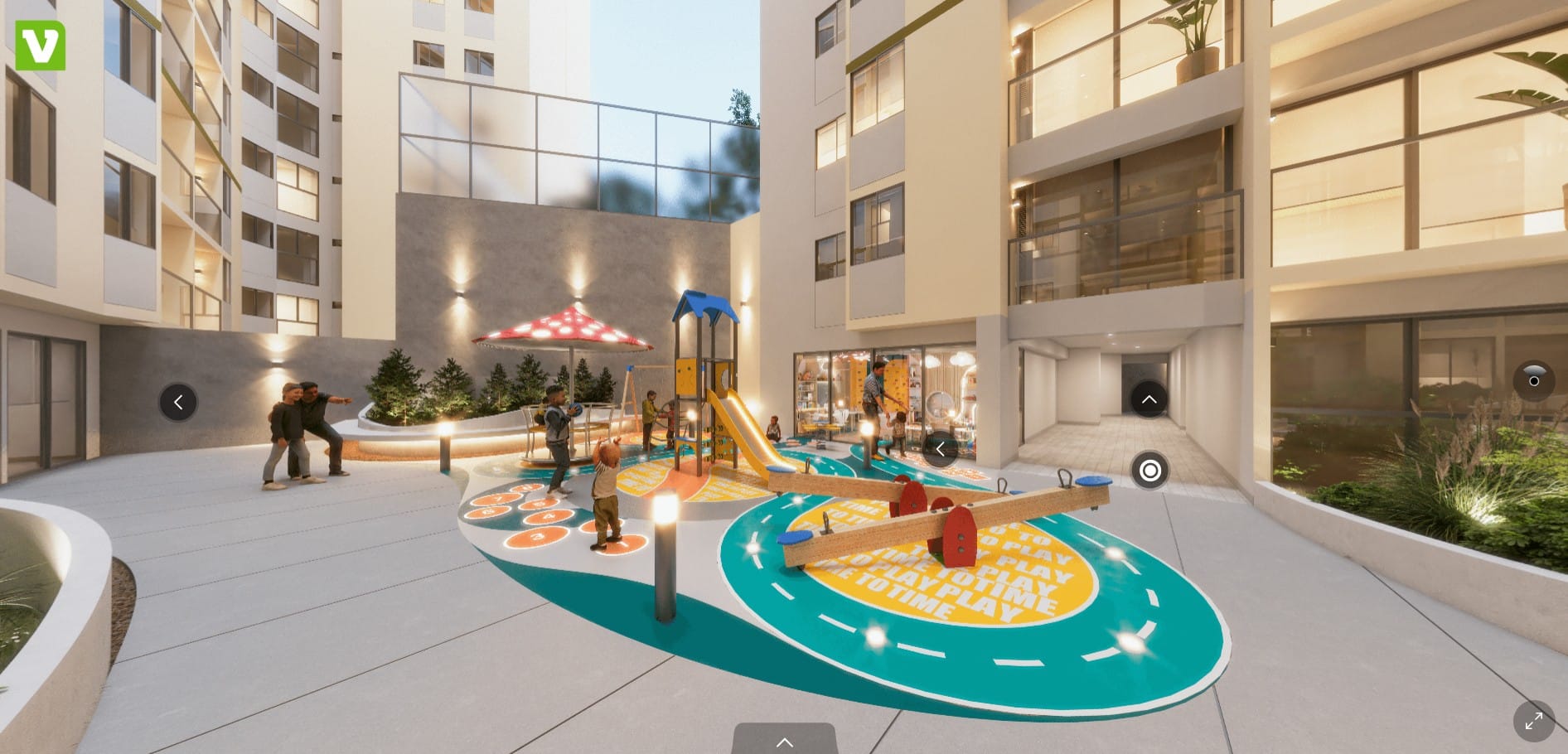 áreas comunes recorrido 360 Villalegre